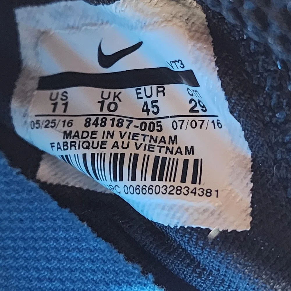 Nike Air Presto Mens 11 Essential Photo Blue Running Shoes Sneakers 848187-005